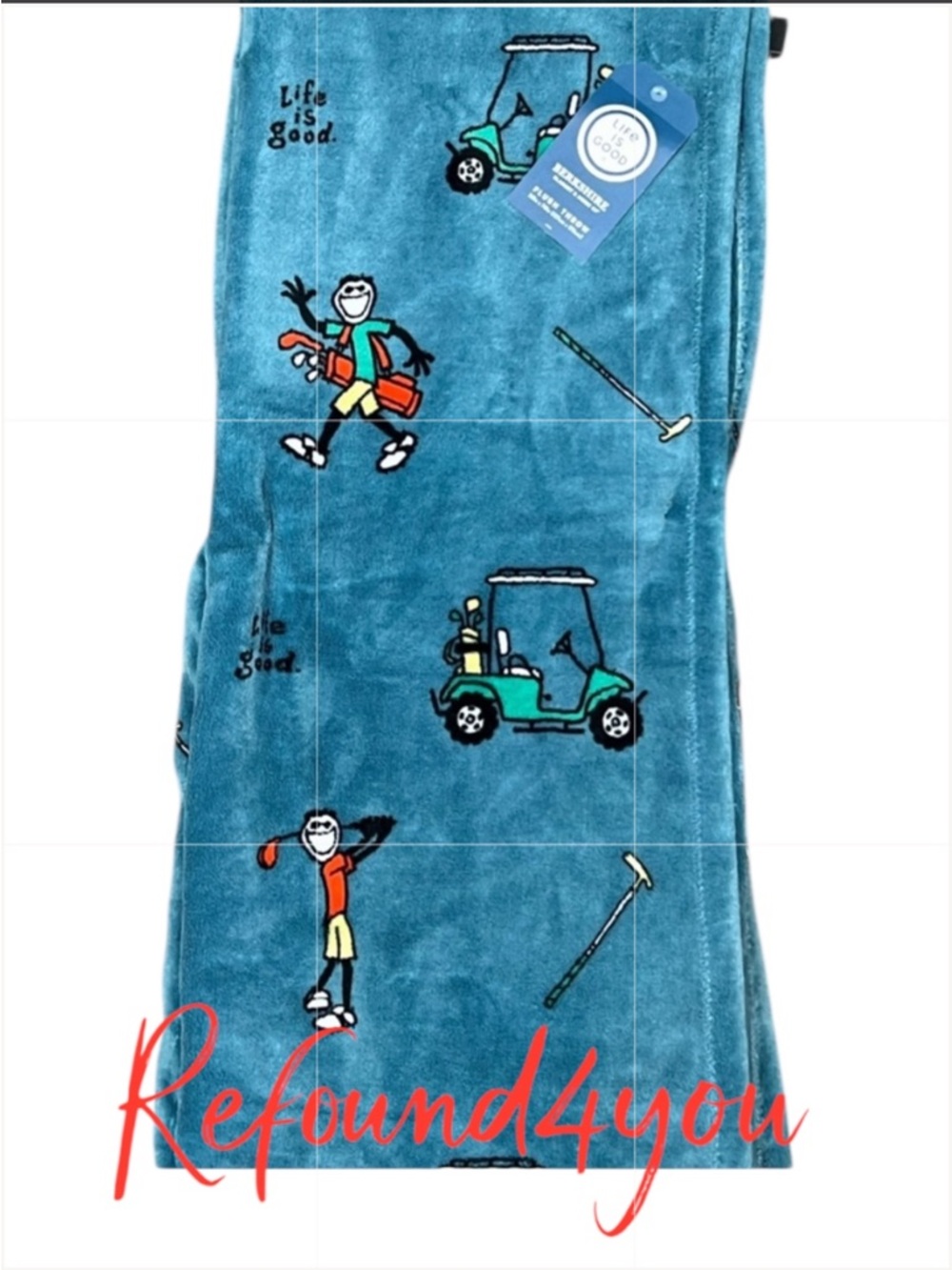 Life is Good - ‘Golf’ throw. 50” x 70”. NWT. Last one! Firm!